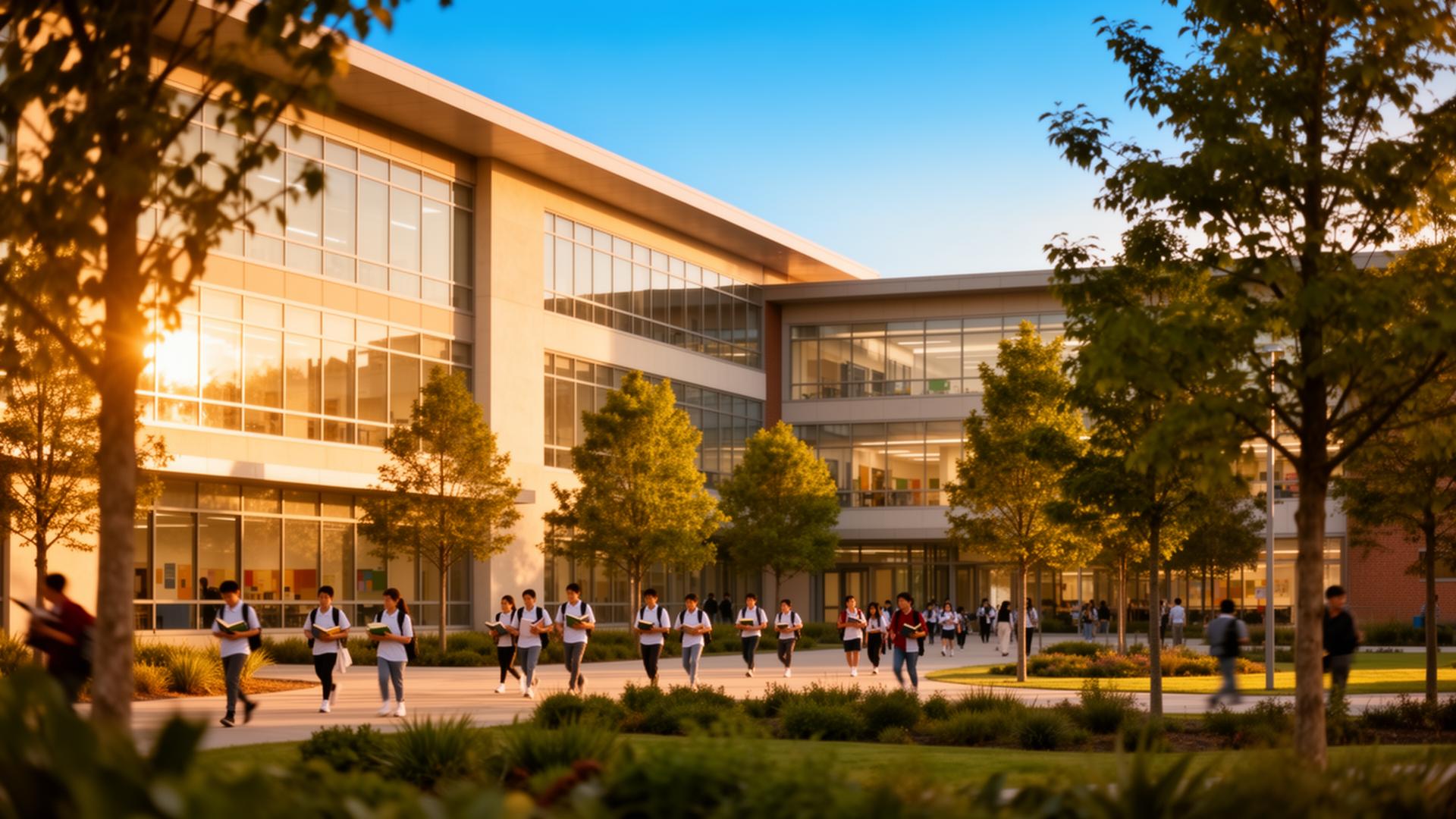 Zhyar campus at golden hour