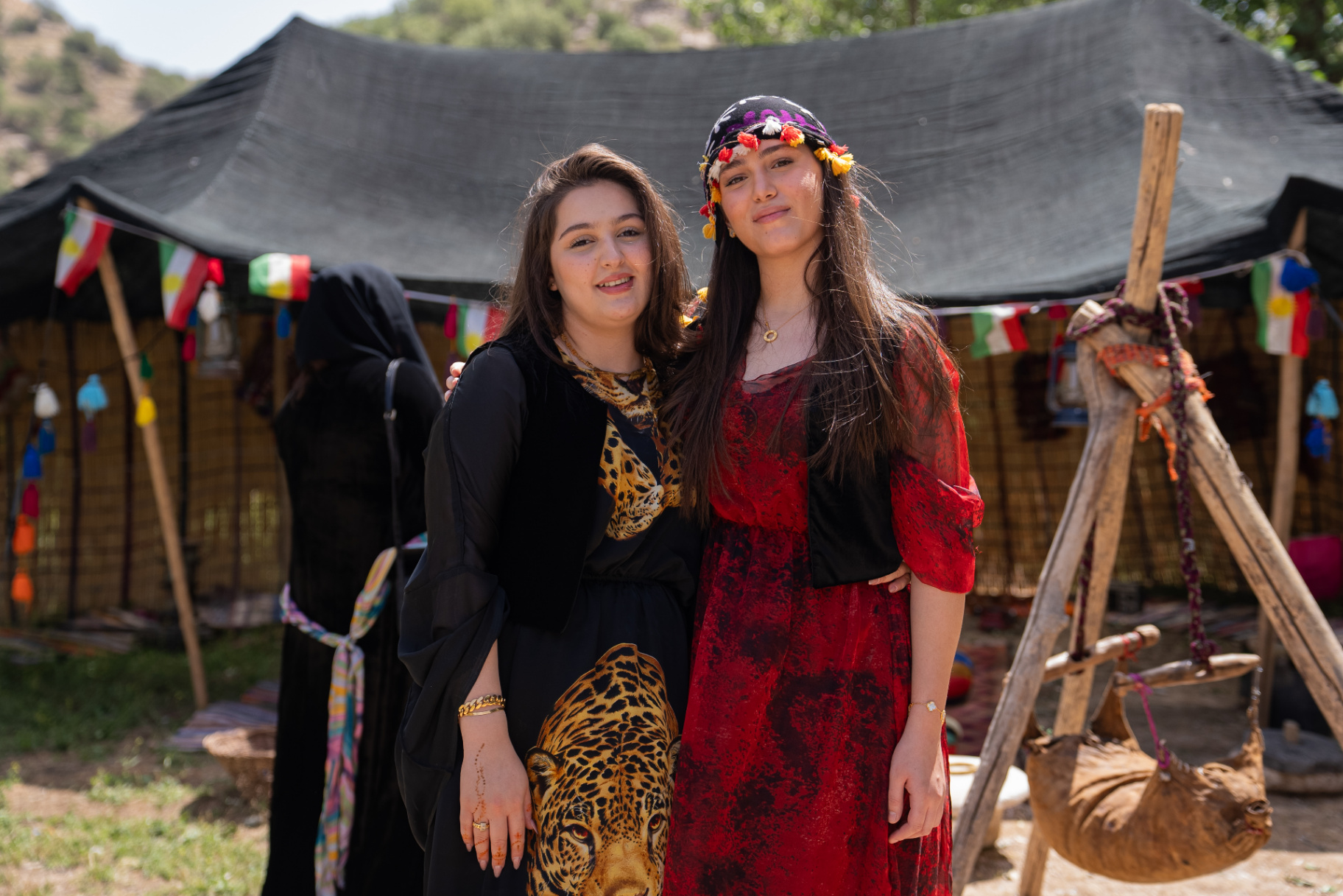 Girls performing and celebrating together at the girls spring festival
